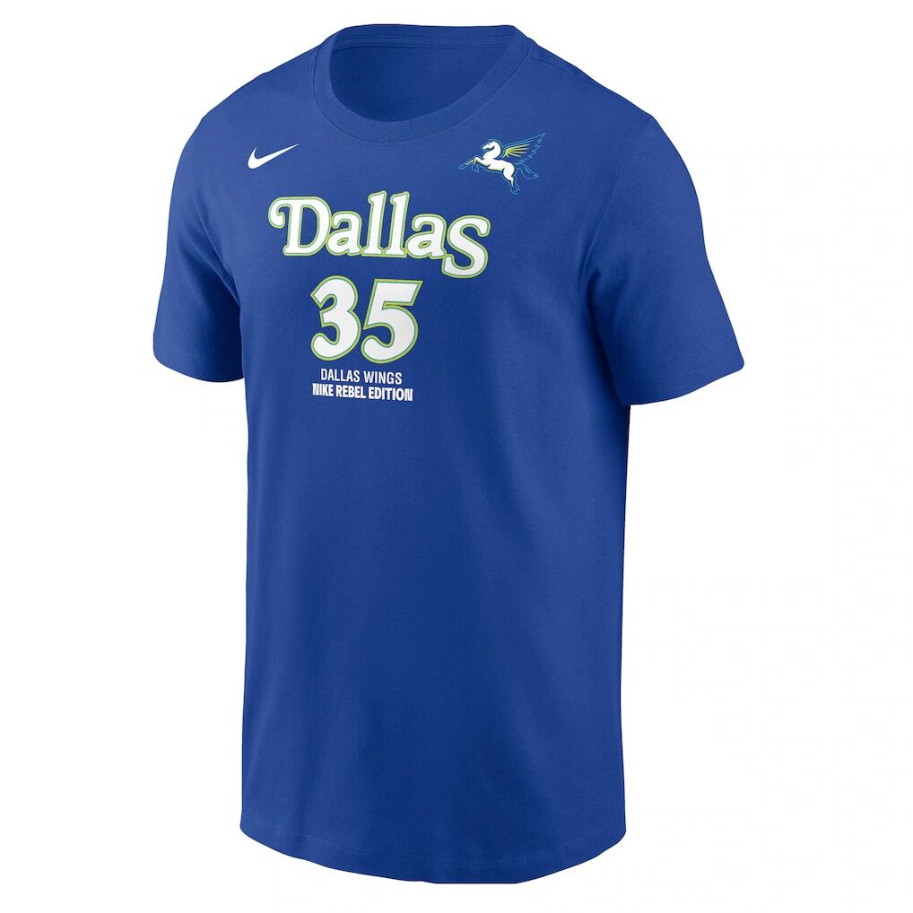 Azzi Fudd Dallas Wings Nike Name & Number Rebel Edition T-Shirt