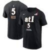 Angel Reese Atlanta Dream Nike Name & Number Rebel Edition T-Shirt - Black - Front View