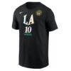 Kelsey Plum Los Angeles Sparks Nike Name & Number Rebel Edition T-Shirt - Black - Side View