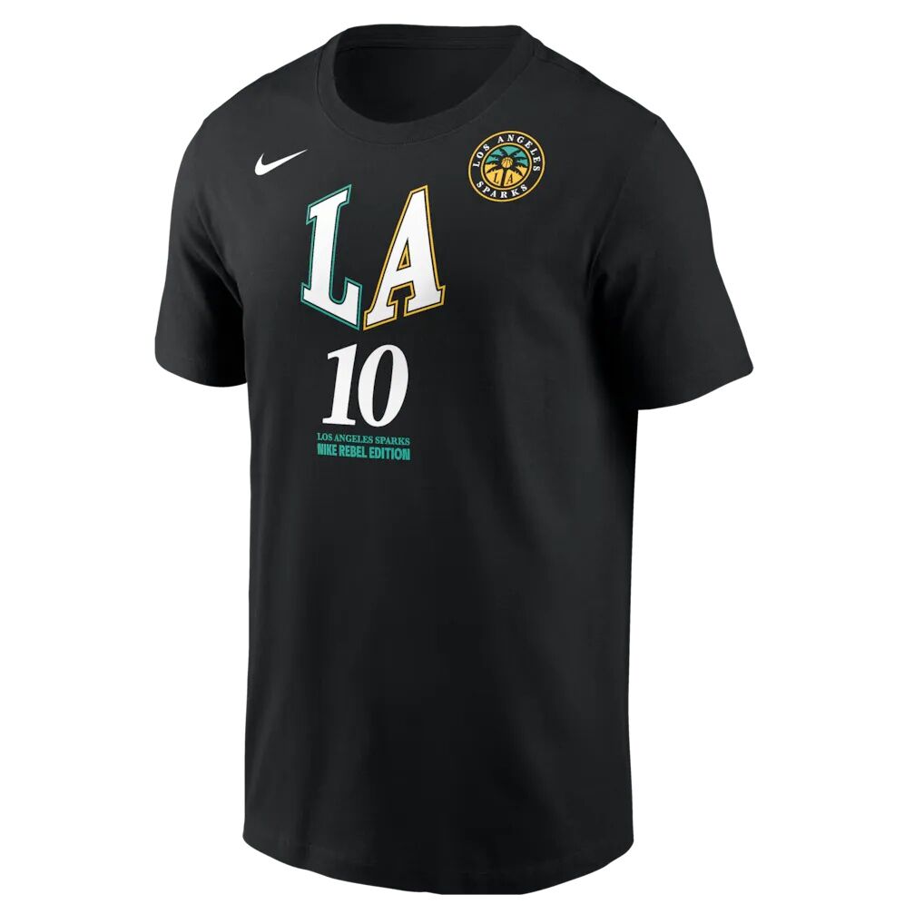 Kelsey Plum Los Angeles Sparks Nike Name & Number Rebel Edition T-Shirt