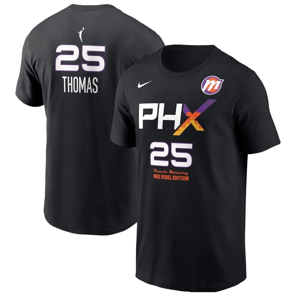 Alyssa Thomas Phoenix Mercury Nike Name & Number Rebel Edition T-Shirt