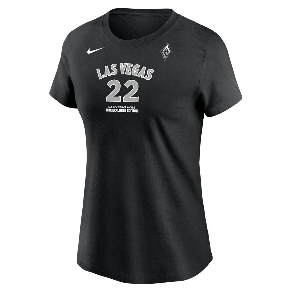 A'ja Wilson Las Vegas Aces Nike Name & Number Explorer Edition T-Shirt