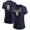 Azzi Fudd Dallas Wings Nike Name & Number Explorer Edition T-Shirt - Navy - Front View