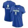 Paige Bueckers Dallas Wings Nike Women's Rebel Edition Name & Number T-Shirt - Blue - Front View