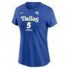 Paige Bueckers Dallas Wings Nike Women's Rebel Edition Name & Number T-Shirt - Blue - Side View