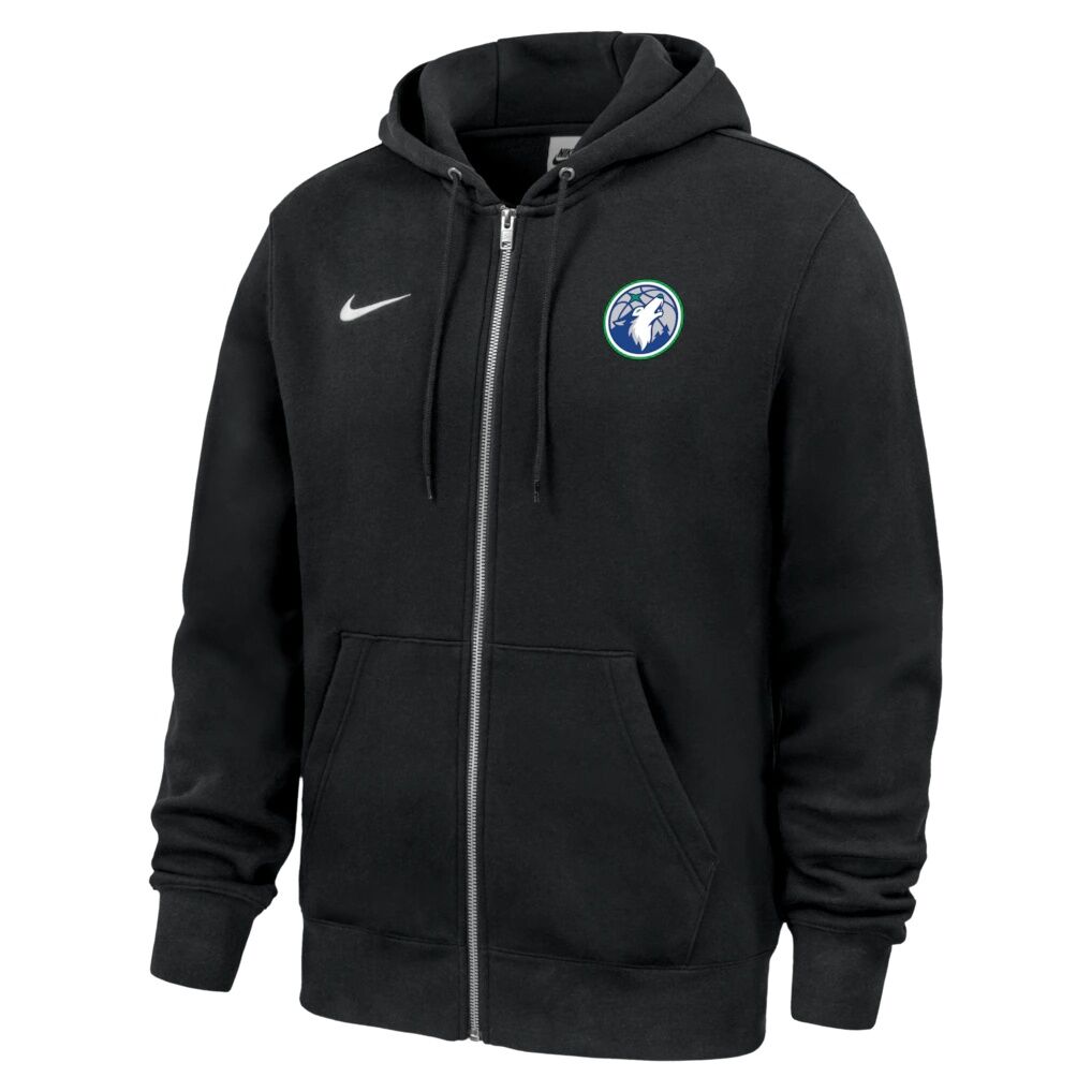 Minnesota Timberwolves Nike Club Fleece Full-Zip Hoodie