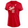 Caitlin Clark Indiana Fever Nike Women's Rebel Name & Number T-Shirt - Red - Side View