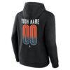 Anaheim Ducks Big & Tall Home Ice Pop Personalized Name & Number Hoodie - Black - Detail View