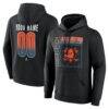 Anaheim Ducks Big & Tall Home Ice Pop Personalized Name & Number Hoodie - Black - Front View