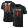 Anaheim Ducks Big & Tall Home Ice Pop Personalized Name & Number T-Shirt - Black - Front View