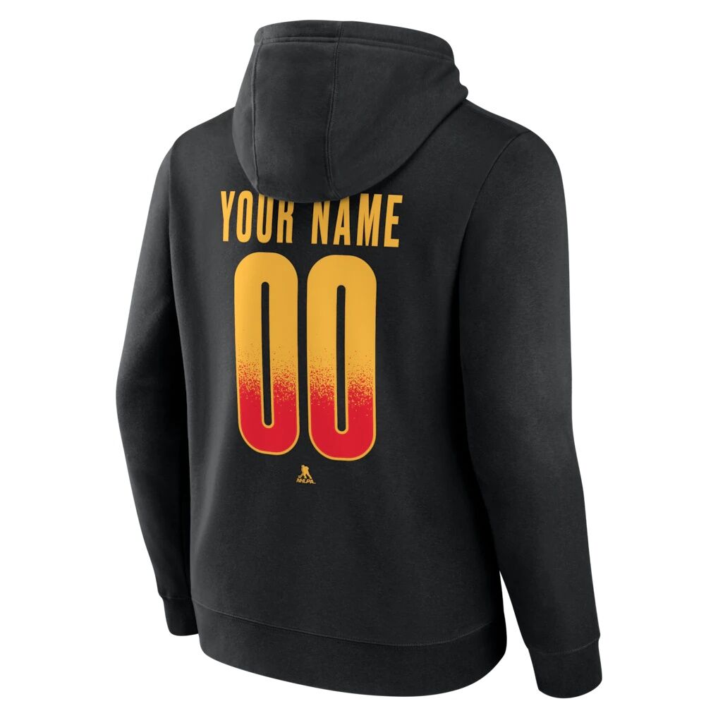 Calgary Flames Big & Tall Home Ice Pop Personalized Name & Number Hoodie