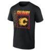 Calgary Flames Big & Tall Home Ice Pop Personalized Name & Number T-Shirt - Black - Side View