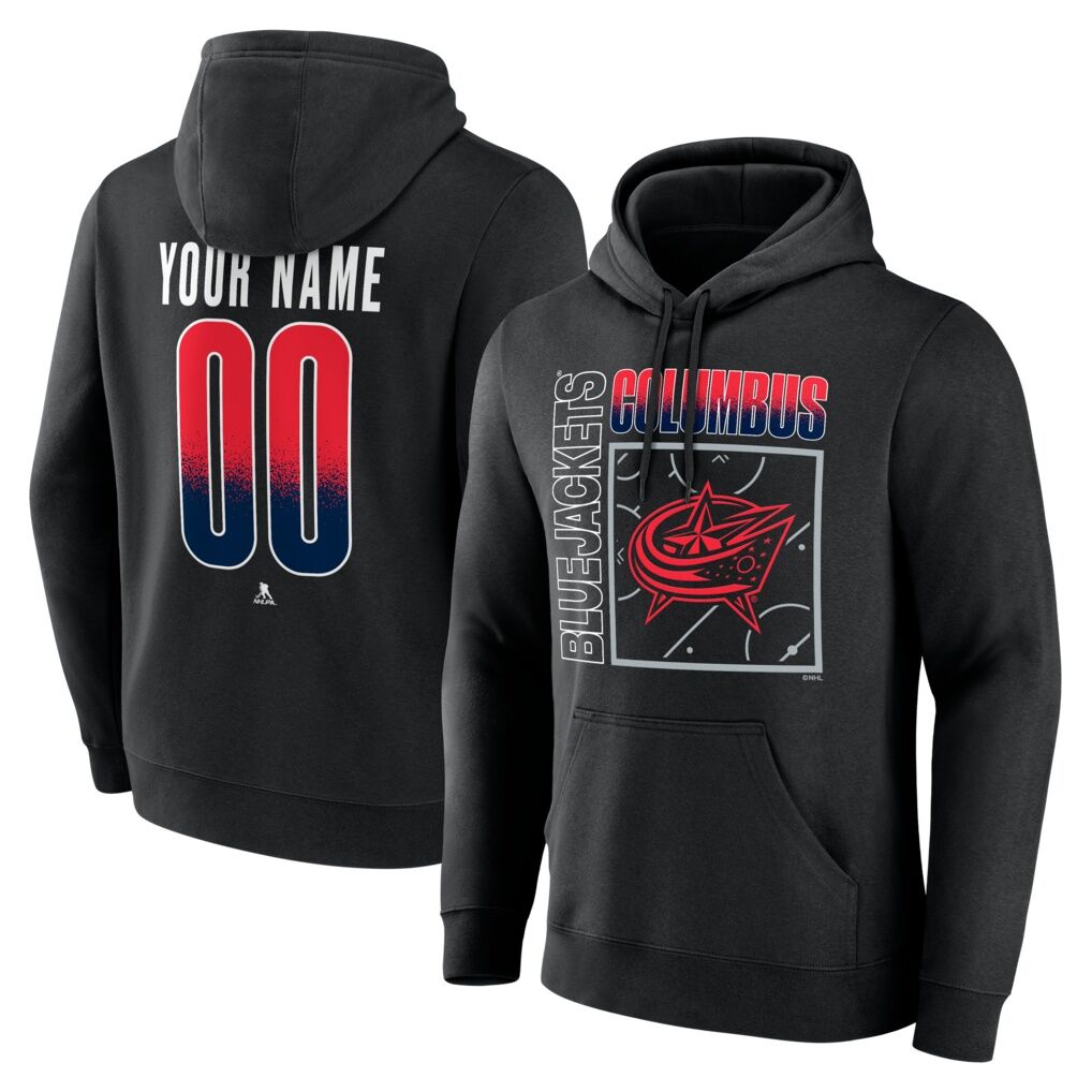 Columbus Blue Jackets Big & Tall Home Ice Pop Personalized Name & Number Hoodie
