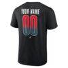 Detroit Red Wings Big & Tall Home Ice Pop Personalized Name & Number T-Shirt - Black - Detail View
