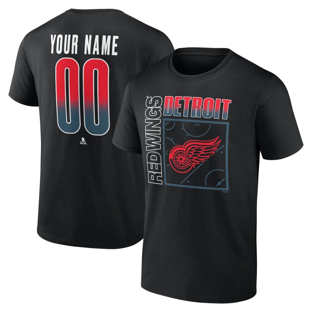 Detroit Red Wings Big & Tall Home Ice Pop Personalized Name & Number T-Shirt