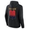 Florida Panthers Big & Tall Home Ice Pop Personalized Name & Number Hoodie - Black - Detail View