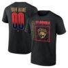 Florida Panthers Big & Tall Home Ice Pop Personalized Name & Number T-Shirt - Black - Front View
