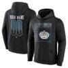 Los Angeles Kings Big & Tall Home Ice Pop Personalized Name & Number Hoodie - Black - Front View