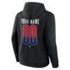 Montreal Canadiens Big & Tall Home Ice Pop Personalized Name & Number Hoodie - Black - Detail View