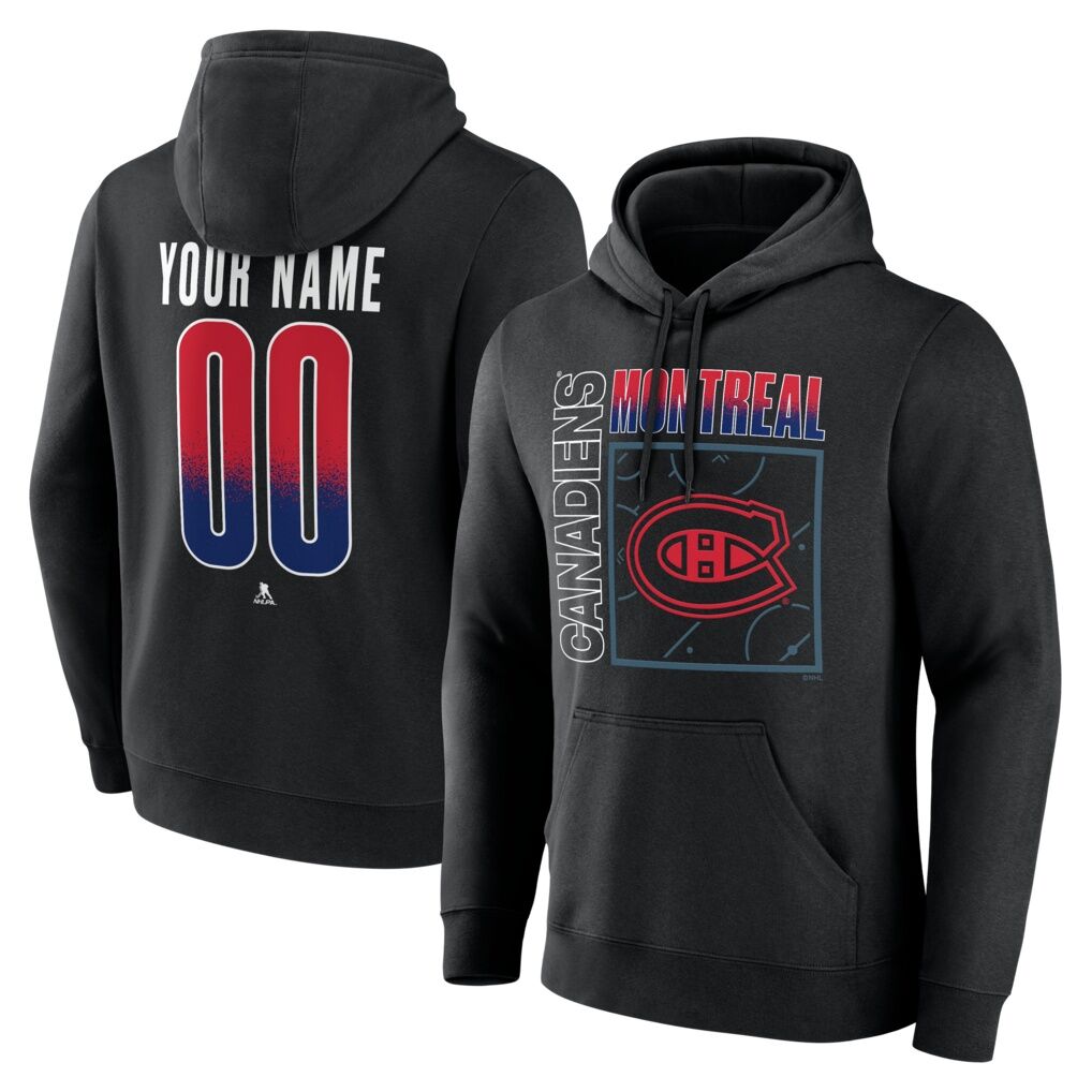 Montreal Canadiens Big & Tall Home Ice Pop Personalized Name & Number Hoodie