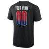Montreal Canadiens Big & Tall Home Ice Pop Personalized Name & Number T-Shirt - Black - Detail View