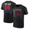 Montreal Canadiens Big & Tall Home Ice Pop Personalized Name & Number T-Shirt - Black - Front View