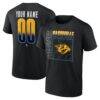 Nashville Predators Big & Tall Home Ice Pop Personalized Name & Number T-Shirt - Black - Front View
