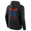 New York Islanders Big & Tall Home Ice Pop Personalized Name & Number Hoodie - Black - Detail View