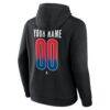 New York Rangers Big & Tall Home Ice Pop Personalized Name & Number Hoodie - Black - Detail View