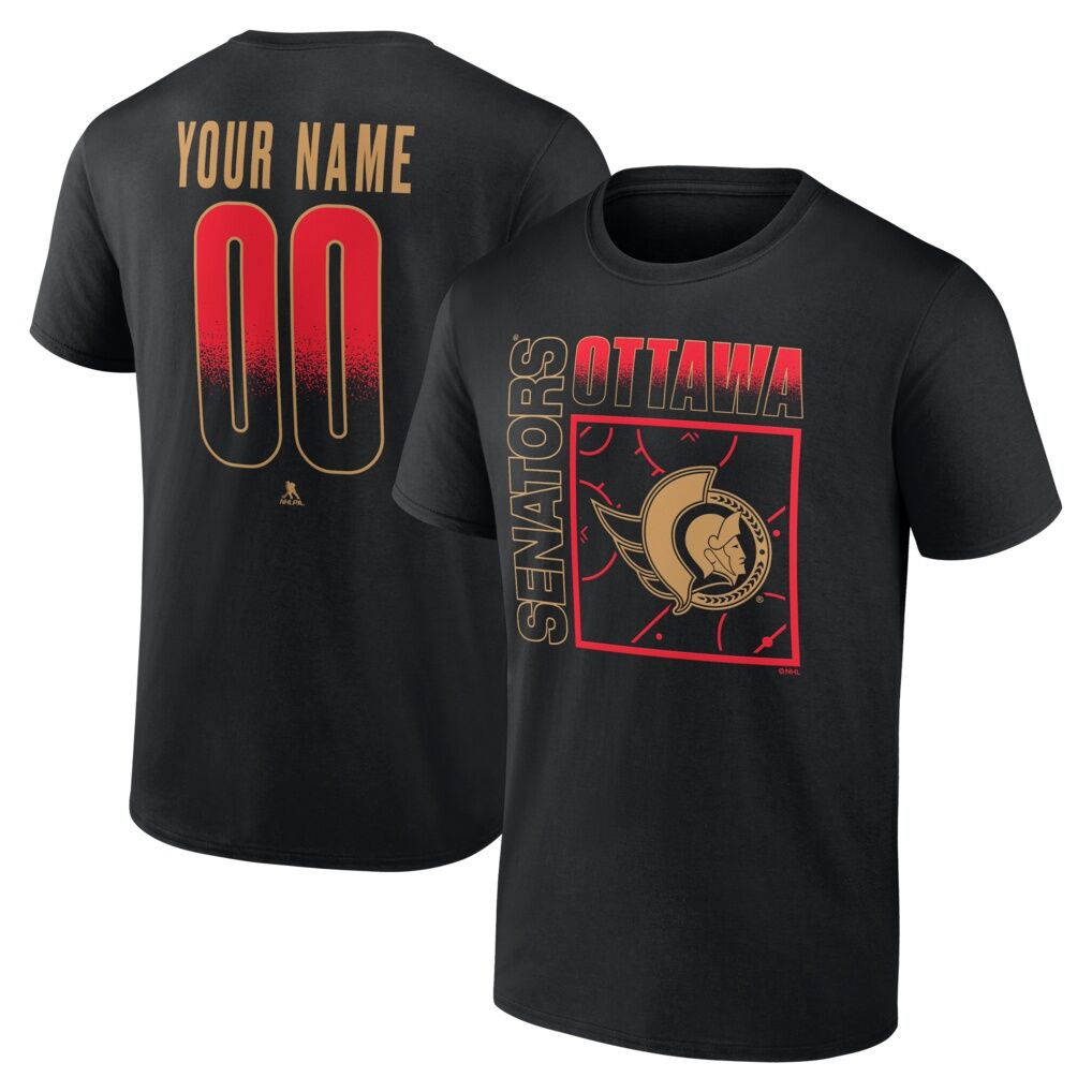 Ottawa Senators Big & Tall Home Ice Pop Personalized Name & Number T-Shirt