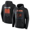 Philadelphia Flyers Big & Tall Home Ice Pop Personalized Name & Number Hoodie - Black - Front View