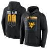 Pittsburgh Penguins Big & Tall Home Ice Pop Personalized Name & Number Hoodie - Black - Front View