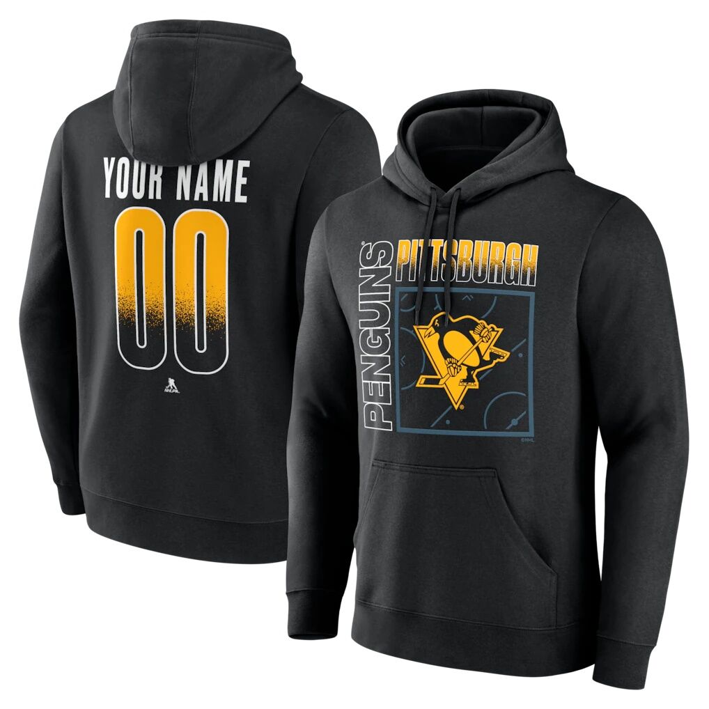 Pittsburgh Penguins Big & Tall Home Ice Pop Personalized Name & Number Hoodie
