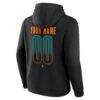 San Jose Sharks Big & Tall Home Ice Pop Personalized Name & Number Hoodie - Black - Detail View