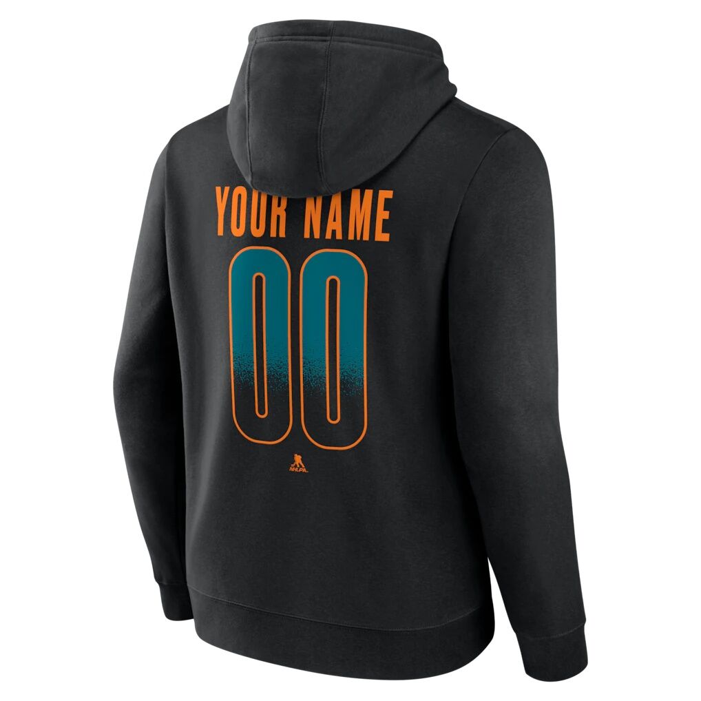San Jose Sharks Big & Tall Home Ice Pop Personalized Name & Number Hoodie