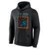 San Jose Sharks Big & Tall Home Ice Pop Personalized Name & Number Hoodie - Black - Side View