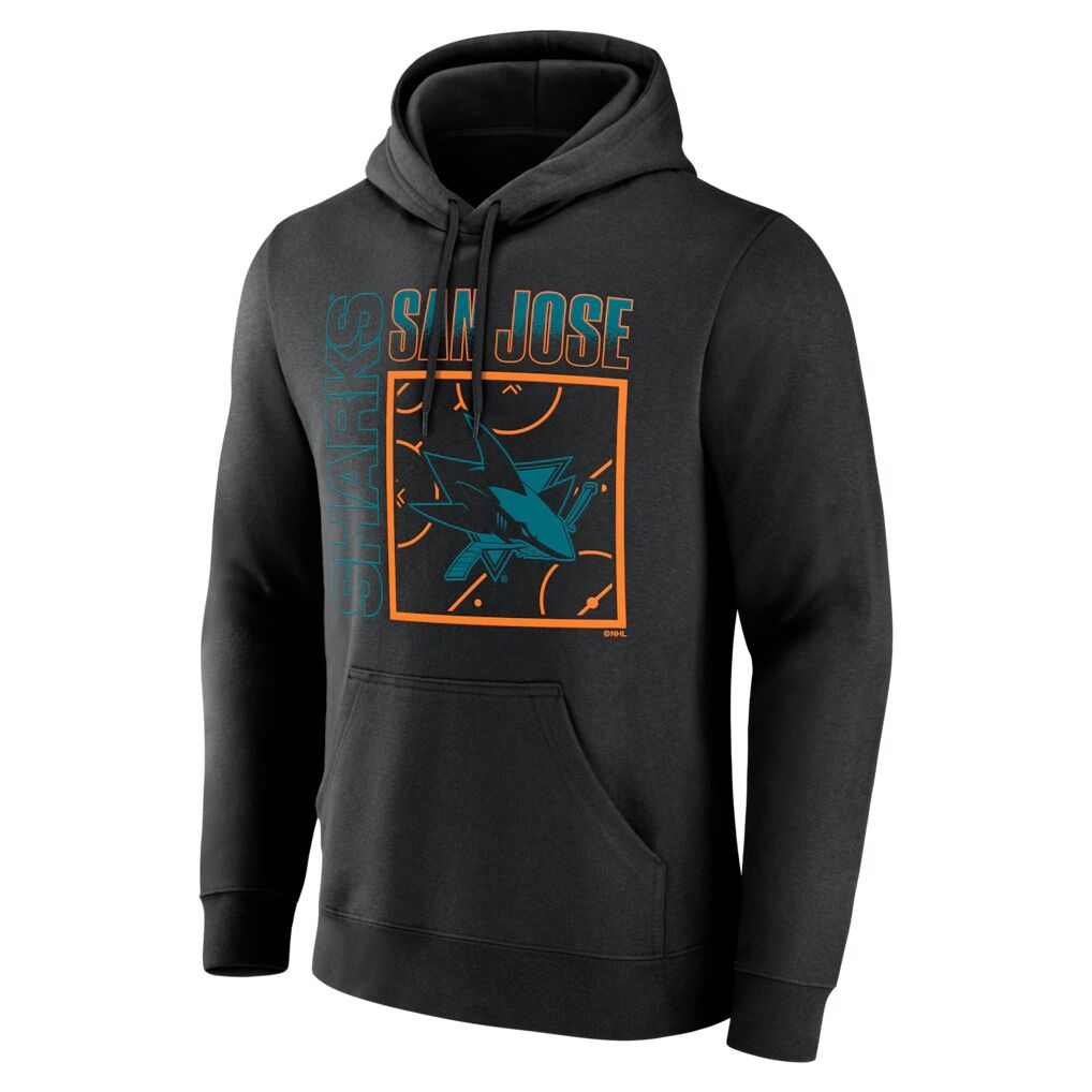 San Jose Sharks Big & Tall Home Ice Pop Personalized Name & Number Hoodie