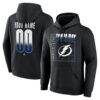 Tampa Bay Lightning Big & Tall Home Ice Pop Personalized Name & Number Hoodie - Black - Front View