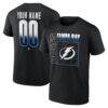 Tampa Bay Lightning Big & Tall Home Ice Pop Personalized Name & Number T-Shirt - Black - Front View
