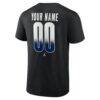 Toronto Maple Leafs Big & Tall Home Ice Pop Personalized Name & Number T-Shirt - Black - Detail View