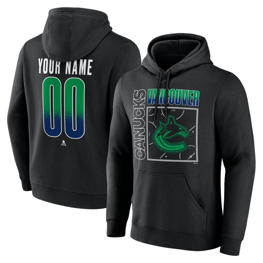 Vancouver Canucks Big & Tall Home Ice Pop Personalized Name & Number Hoodie