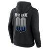 Winnipeg Jets Big & Tall Home Ice Pop Personalized Name & Number Hoodie - Black - Detail View