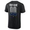 Winnipeg Jets Big & Tall Home Ice Pop Personalized Name & Number T-Shirt - Black - Detail View