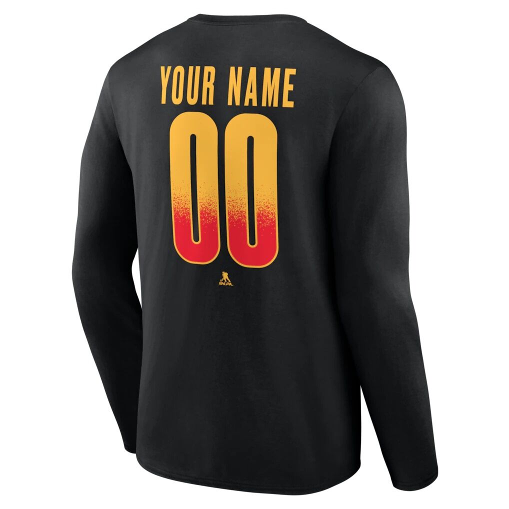 Calgary Flames  Home Ice Pop Personalized Name & Number Long Sleeve T-Shirt