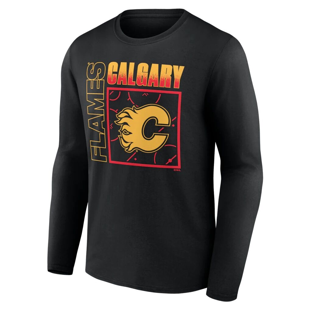 Calgary Flames  Home Ice Pop Personalized Name & Number Long Sleeve T-Shirt