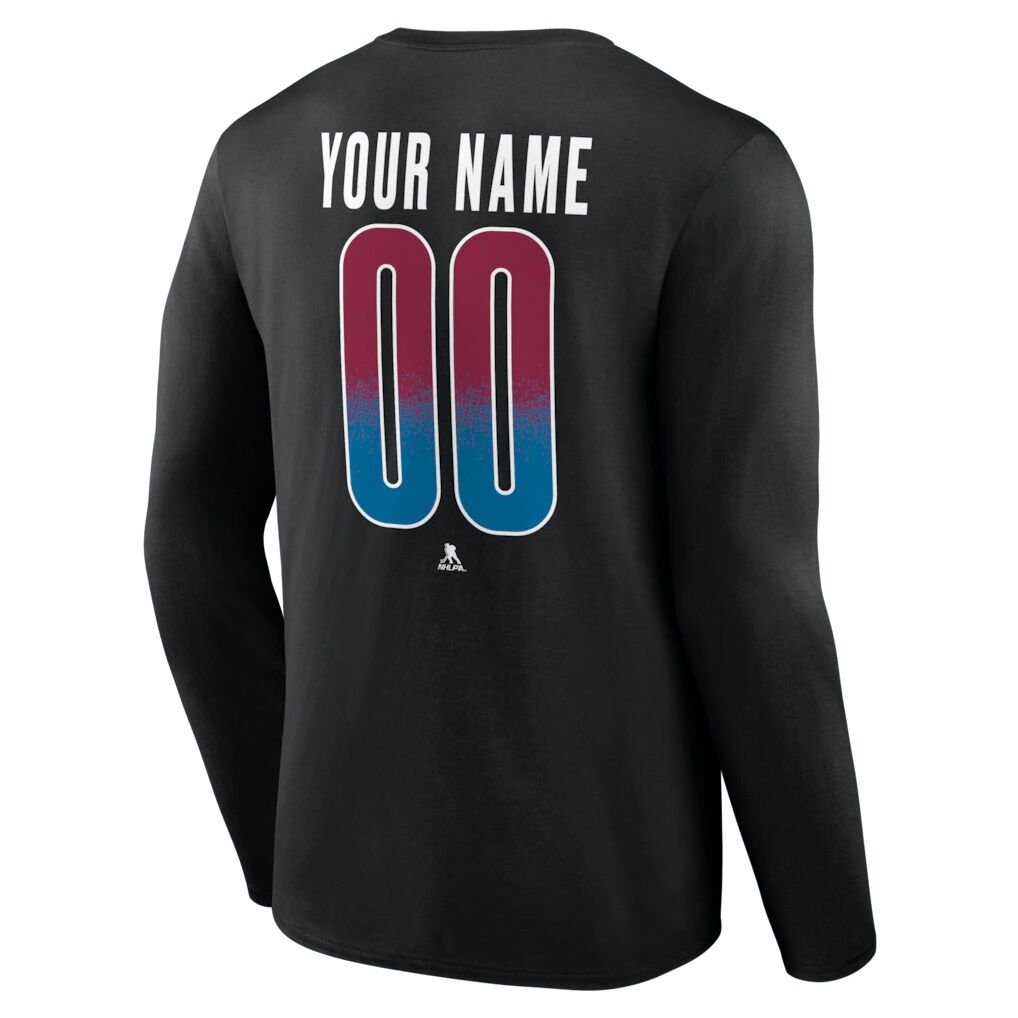 Colorado Avalanche  Home Ice Pop Personalized Name & Number Long Sleeve T-Shirt