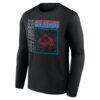 Colorado Avalanche Home Ice Pop Personalized Name & Number Long Sleeve T-Shirt - Black - Side View
