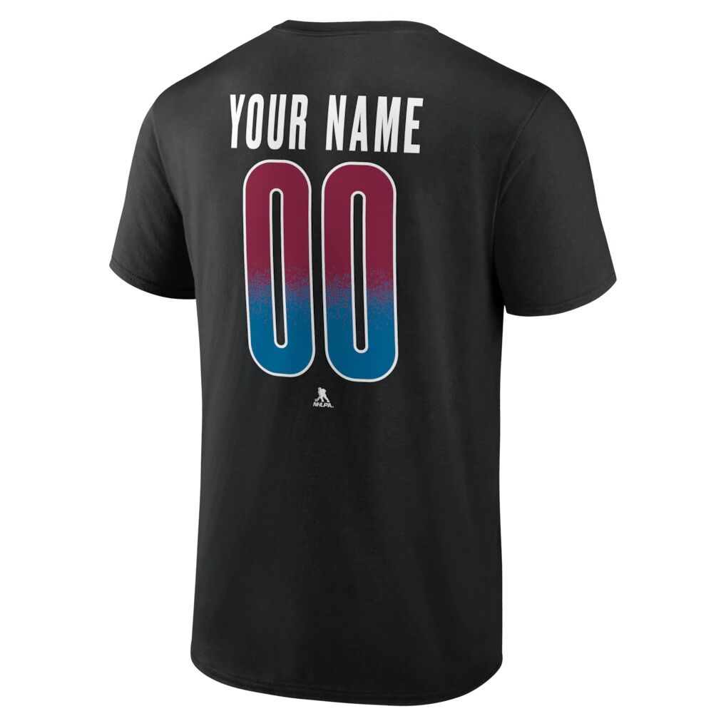Colorado Avalanche  Home Ice Pop Personalized Name & Number T-Shirt