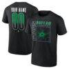 Dallas Stars Home Ice Pop Personalized Name & Number T-Shirt - Black - Front View