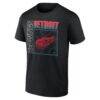 Detroit Red Wings Home Ice Pop Personalized Name & Number T-Shirt - Black - Side View